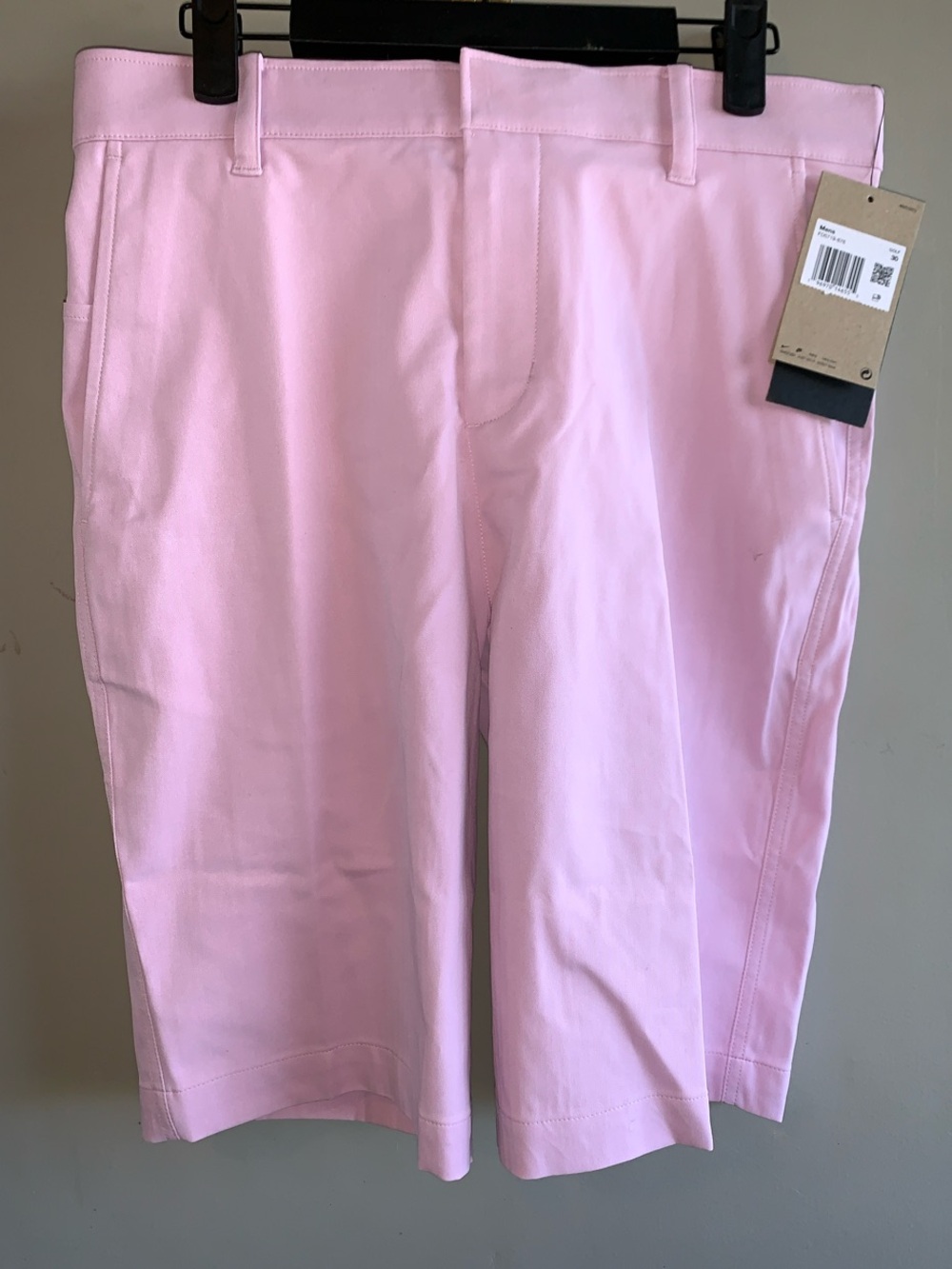 Nike Men's Pink Flat Front Golf Shorts